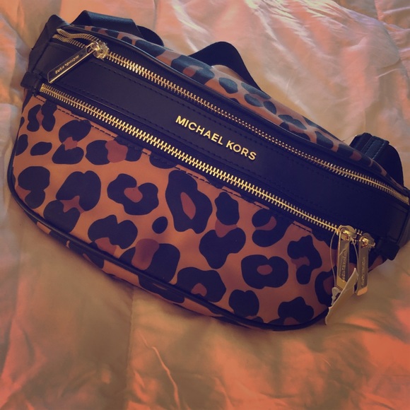 michael kors leopard fanny pack